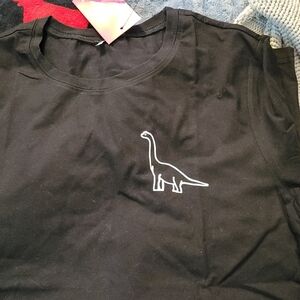 Kids Black Dinosaur Tee